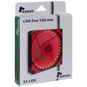 INTER-TECH Argus L-12025 RD rdeč LED 120mm ventilator