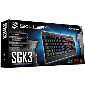 SHARKOON SKILLER MECH SGK3 mehanična Kailh Red RGB slo tisk tipkovnica