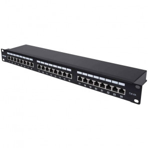 INTELLINET 1U 24-port FTP Cat6a črn patch panel