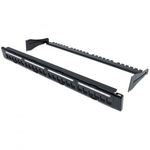 INTELLINET 19" 1U 24-port črn slepi panel