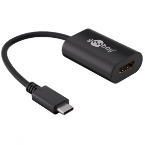 GOOBAY USB-C (M)/ HDMI (Ž) 4k 60 Hz 0,2 m črn adapter