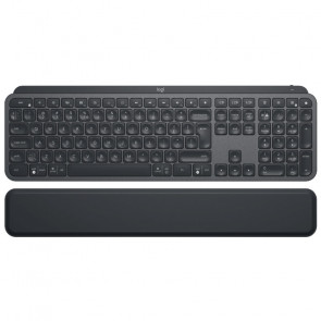 LOGITECH MX Keys Plus USB-C/Bluetooth brezžična osvetljena črna slo tisk naslon za zapestje + tipkovnica