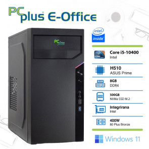 PCPLUS e-office i5-10400 8GB 500GB NVMe SSD Windows 11 Home namizni računalnik
