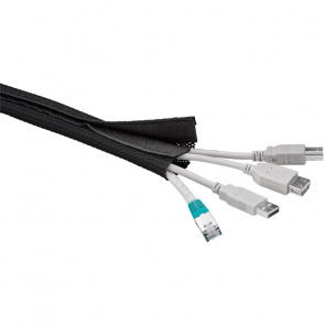 GOOBAY 1,8m fleksibilni WireSleeve črn urejevalnik kablov