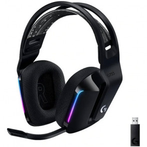 LOGITECH G733 LIGHTSPEED Wireless RGB Gaming z mikrofonom črne slušalke