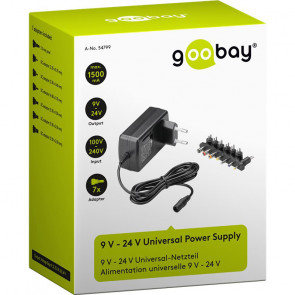 GOOBAY 9V-24V 24W DC 0,7/1,5A univerzalni adapter napajalnik