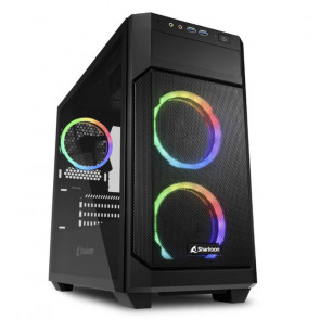 SHARKOON V1000 mATX RGB okno gaming črno ohišje