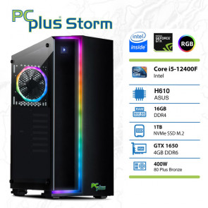 PCPLUS Storm i5-12400F 16GB 1TB NVMe SSD GeForce GTX 1650 4GB RGB gaming namizni računalnik