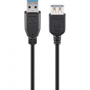 GOOBAY USB 3.0 SuperSpeed 1,8m črni podajševalni kabel