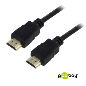 GOOBAY HDMI 2.0 pozlačen 1,5m črn kabel 