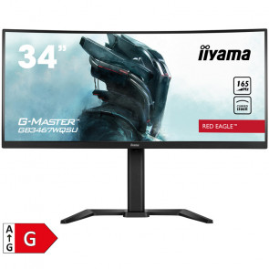 IIYAMA RED EAGLE G-MASTER GB3467WQSU-B5 86,36cm (34") UWQH 21:9 VA 165Hz DP/HDMI HDR400 FreeSync zvočniki ukrivljen monitor