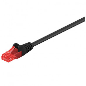GOOBAY CAT6 U/UTP 7,5m črn/rdeč mrežni priključni patch kabel