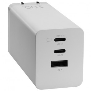 ASUS 100W 3-Port GaN USB-C/USB-A beli polnilec